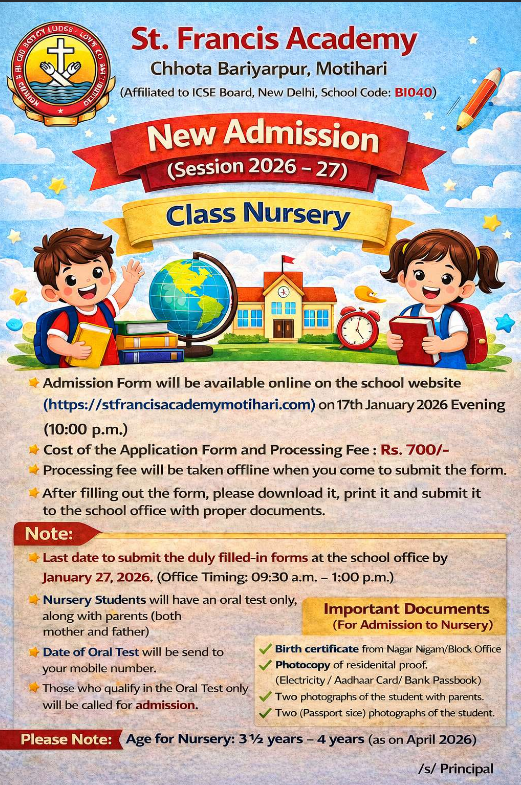Admission Notice